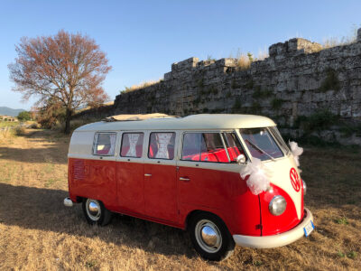 Pulmino Volkswagen T1 Rosso tetto panoramico